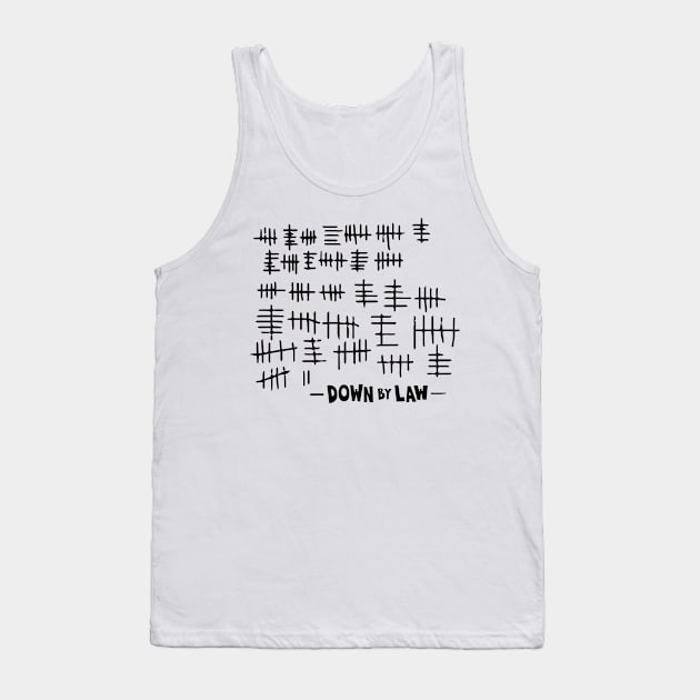 Down by Law Tribute - Cinematic Tally Marks Design - Jim Jarmusch Cult Movie Tank Top by Boogosh